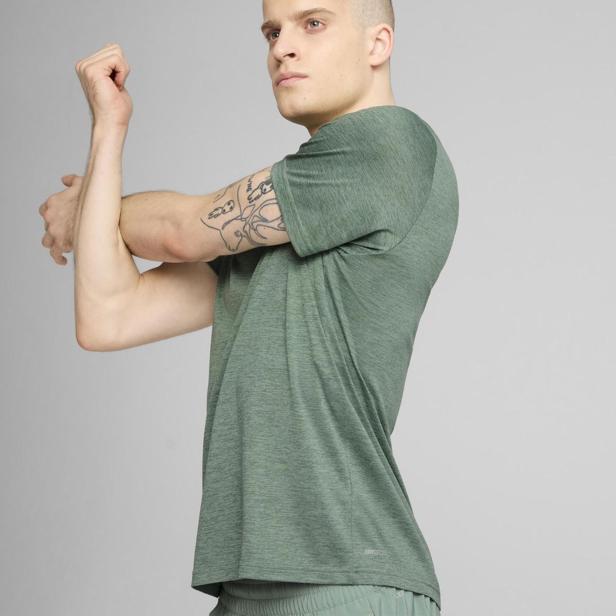 PUMA - Polo Deportivo Hombre M Tad Essentials Heather Left Chest Logo Tee