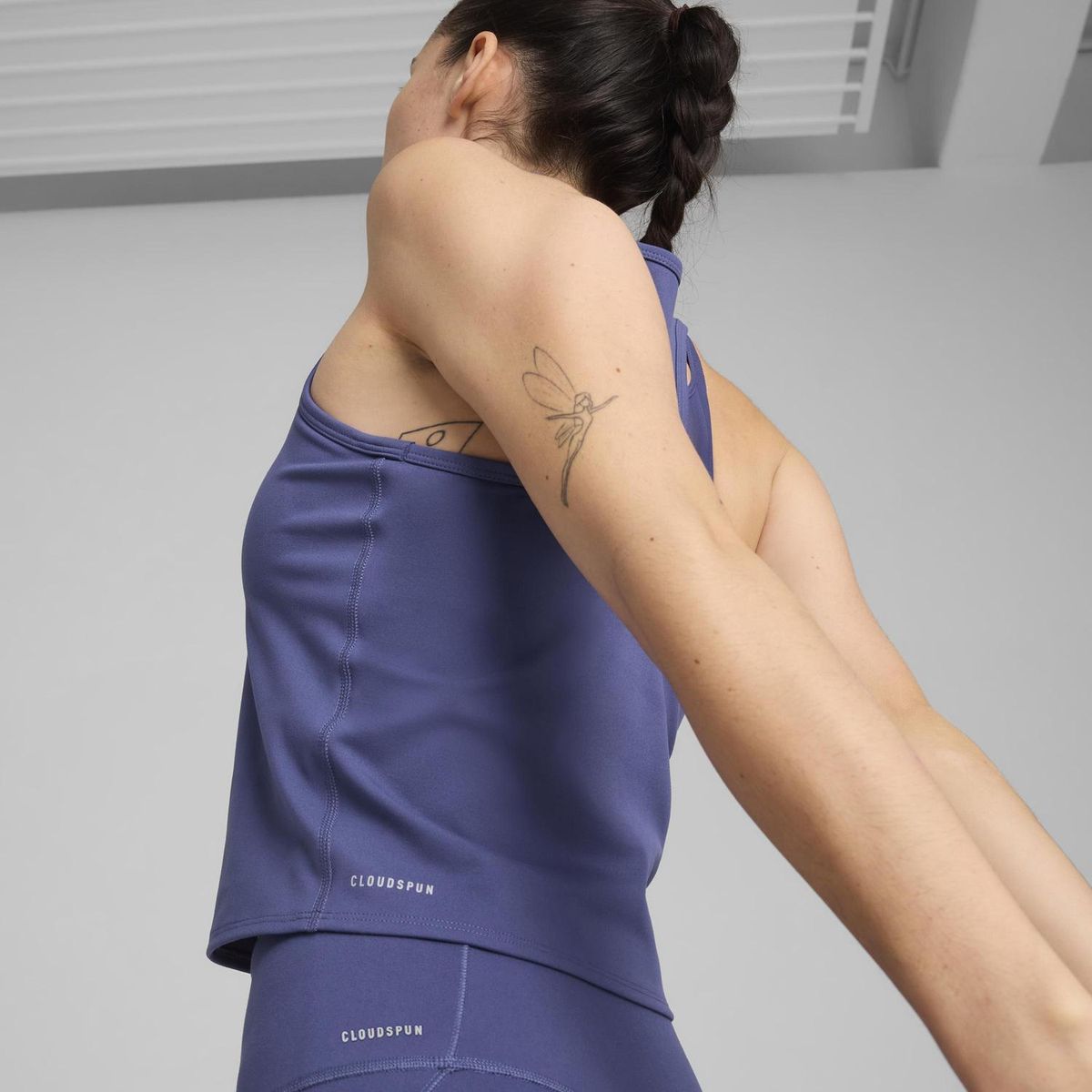 PUMA - Musculosa Deportiva Mujer W Cloudspun Mesh 2in1 Tank