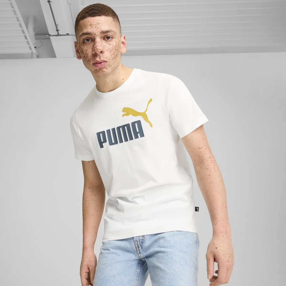 PUMA - Polo Deportivo Hombre Ess+ 2 Col Logo Tee