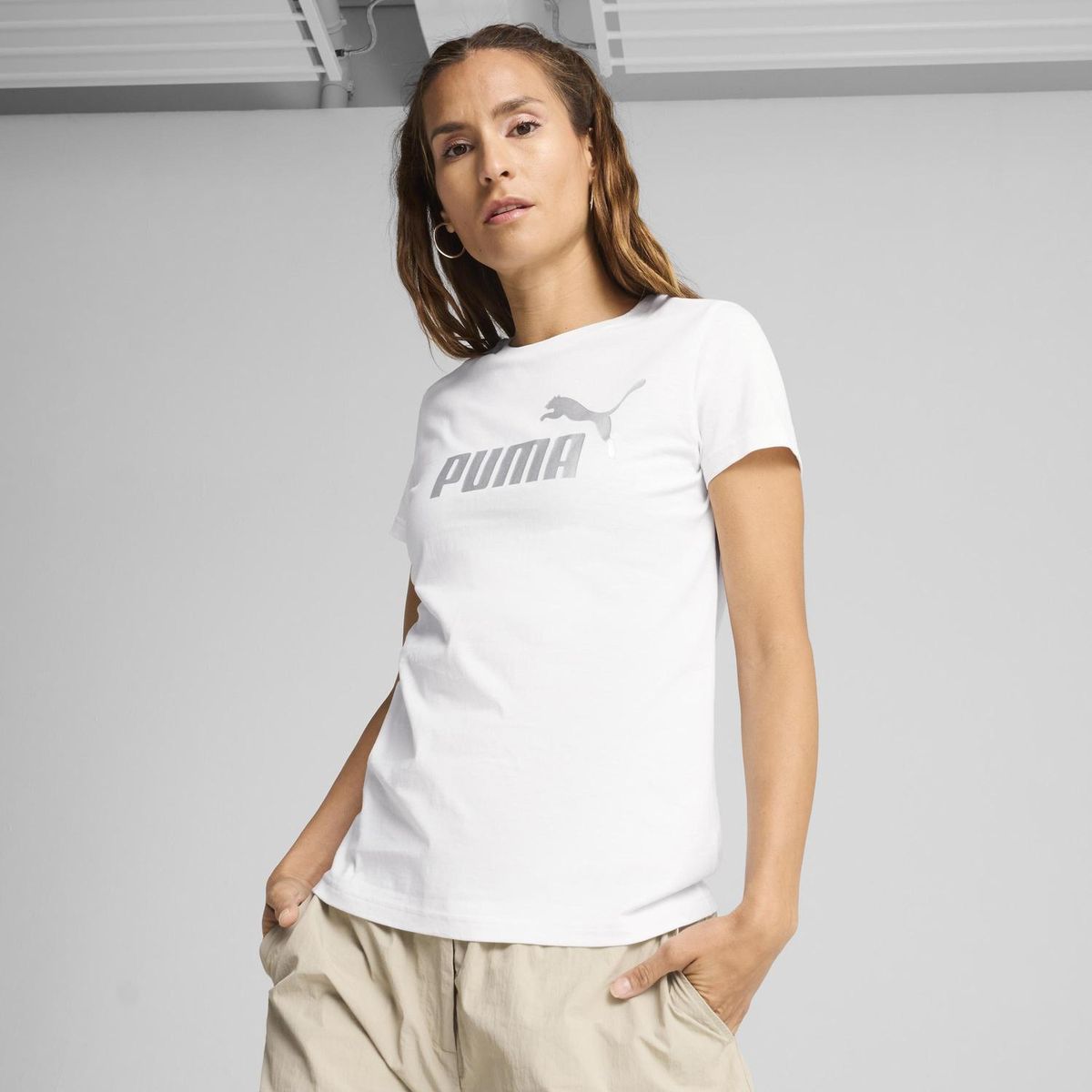 PUMA - Polo Deportivo Mujer Ess Metallic No. 1 Logo Tee