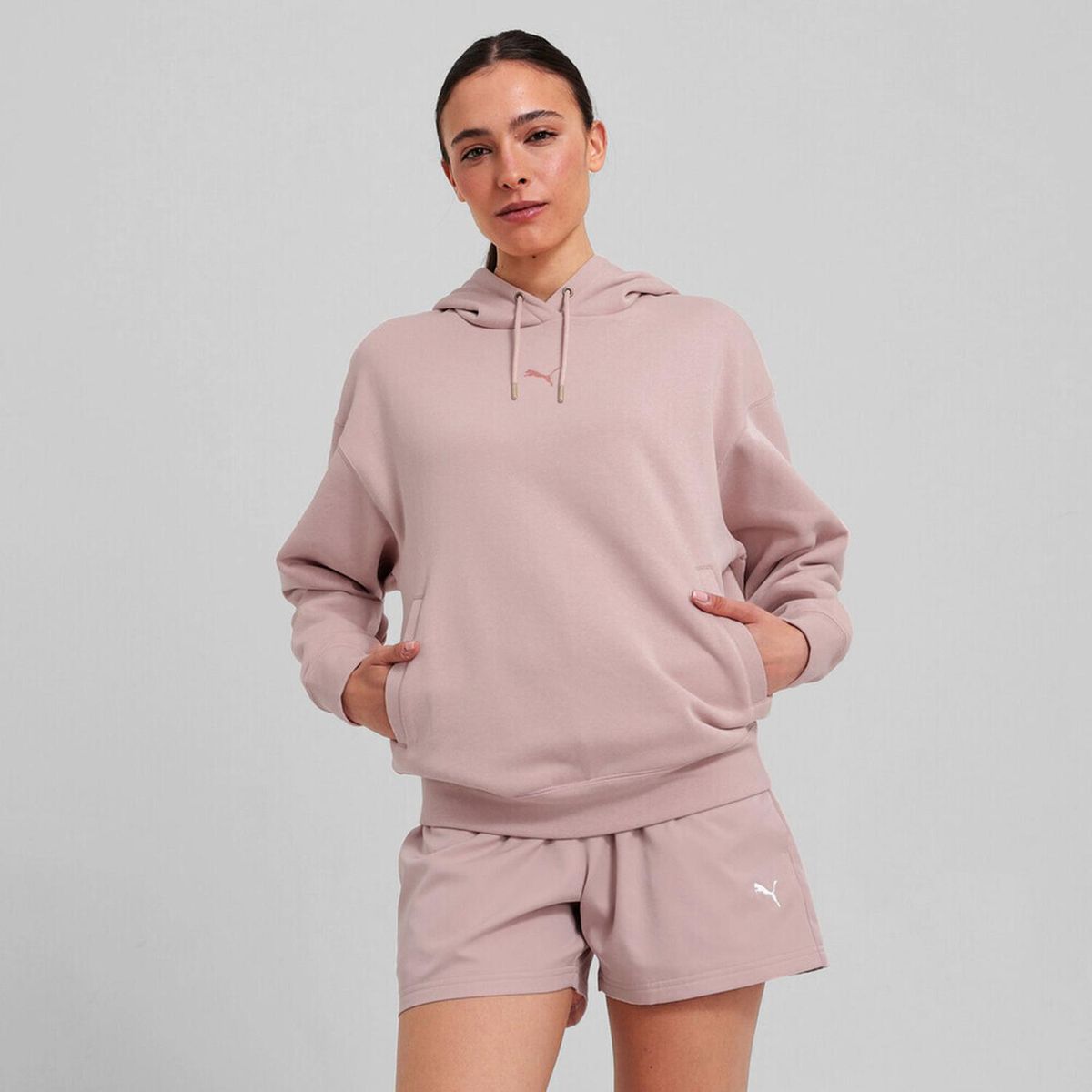 PUMA - Polera Deportiva Mujer Wardrobe Ess Comfort Hoodie Fl