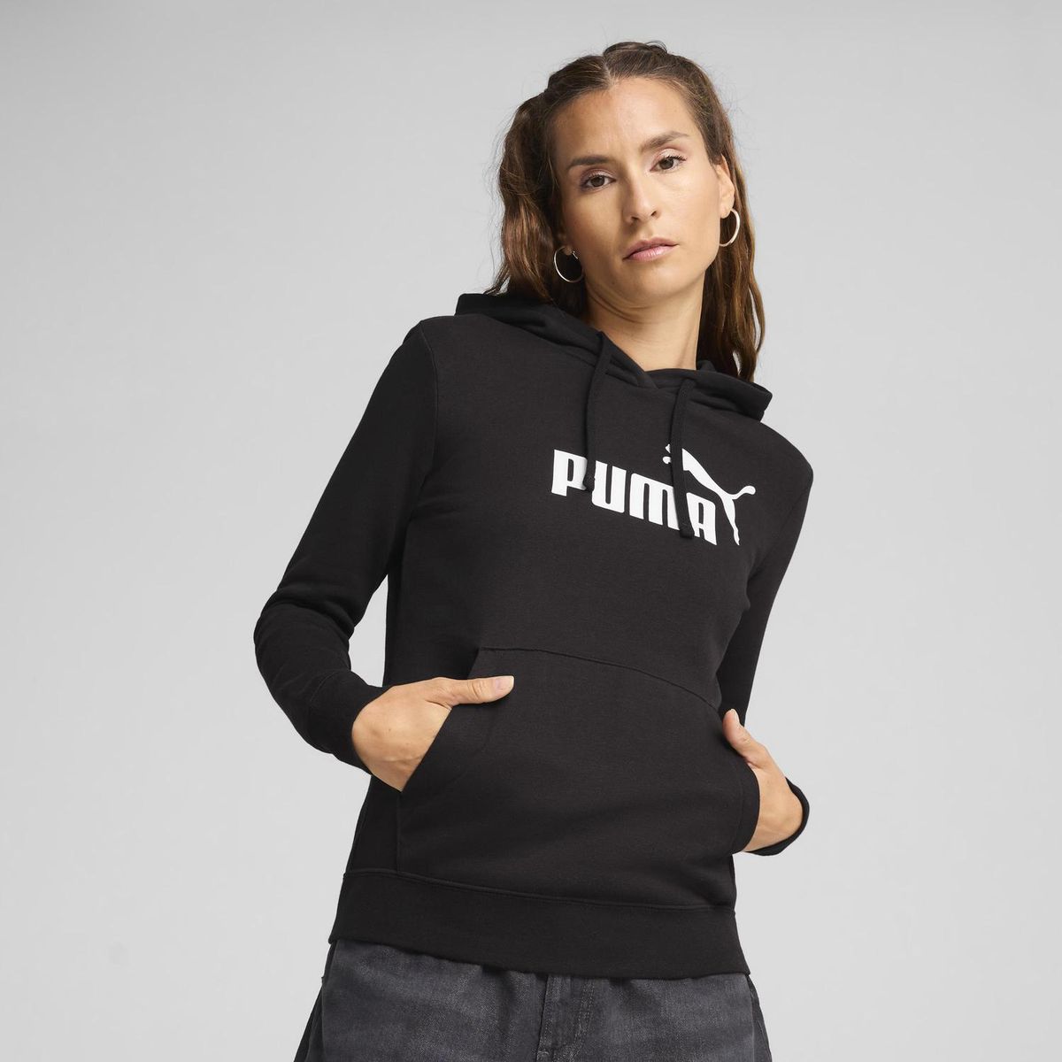 PUMA - Polera Deportiva Mujer Ess No. 1 Logo Hoodie Fl