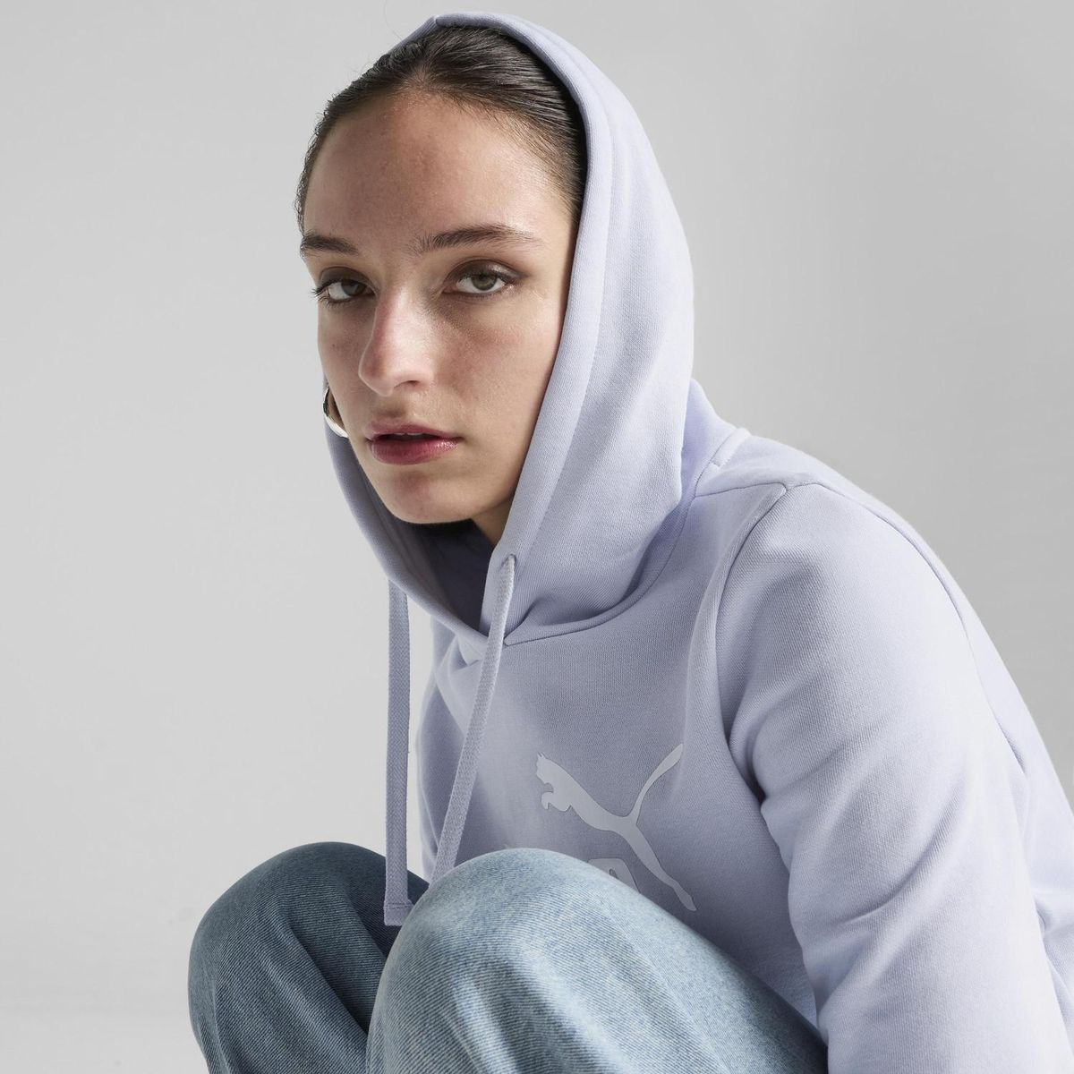 PUMA - Polera Deportiva Mujer Ess No. 1 Logo Hoodie Fl (s)