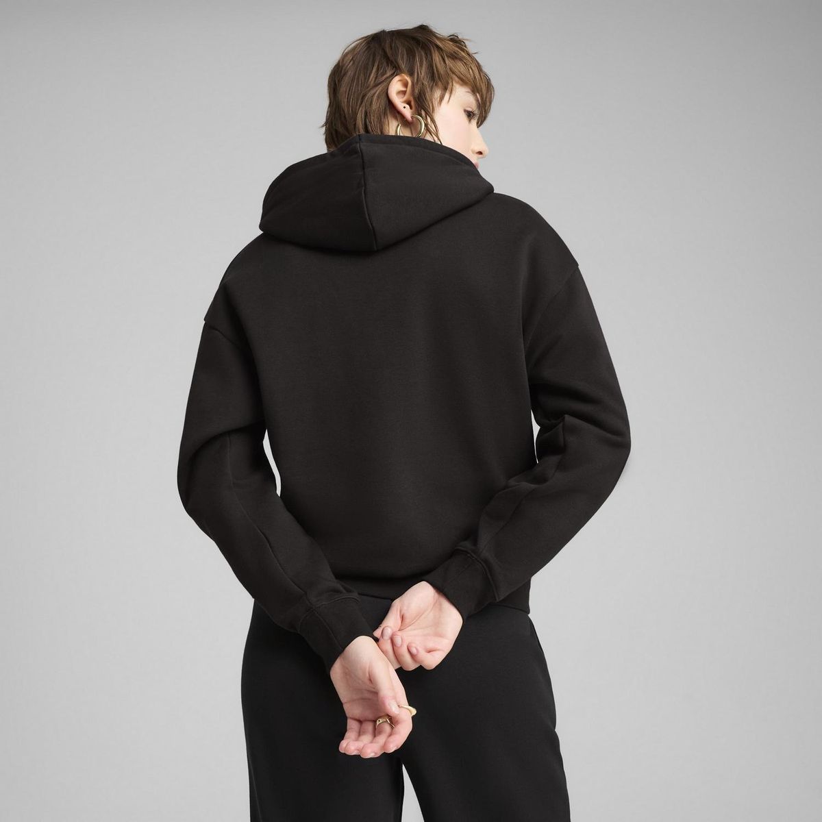 PUMA - Polera Deportiva Mujer Ess Small No. 1 Logo Comfort Hoodie Fl