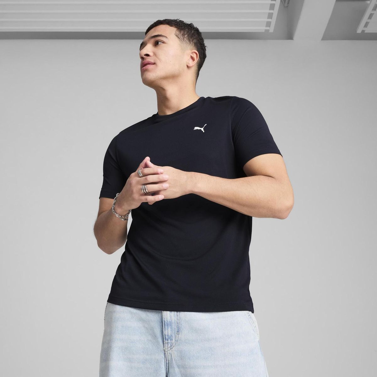 PUMA - Polo Deportivo Hombre Ess Small Puma Logo Poly Tee