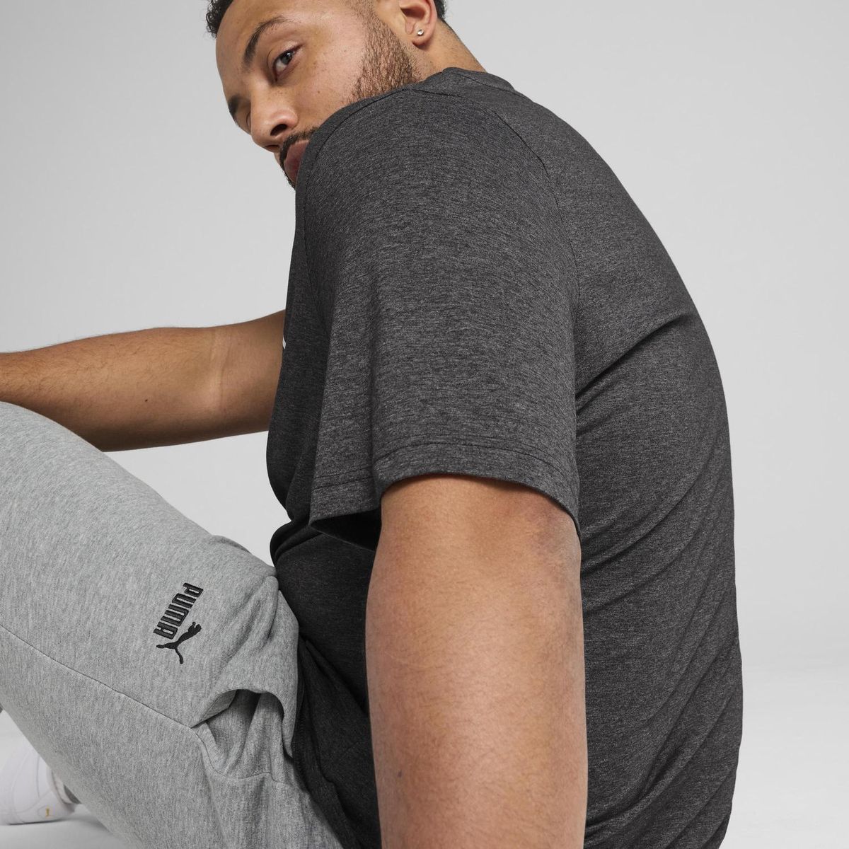 PUMA - Polo Deportivo Hombre Ess No. 1 Logo Heather Tee