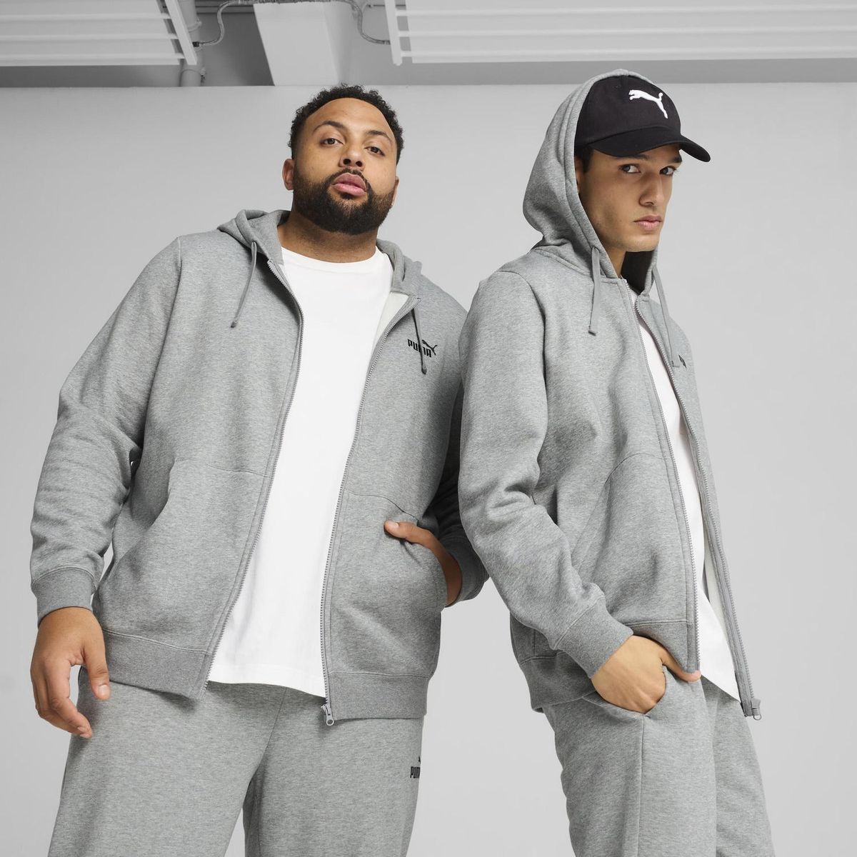 PUMA - Casaca deportiva Hombre PUMA ESS Small No. 1 Logo Full-Zip Hoodie FL