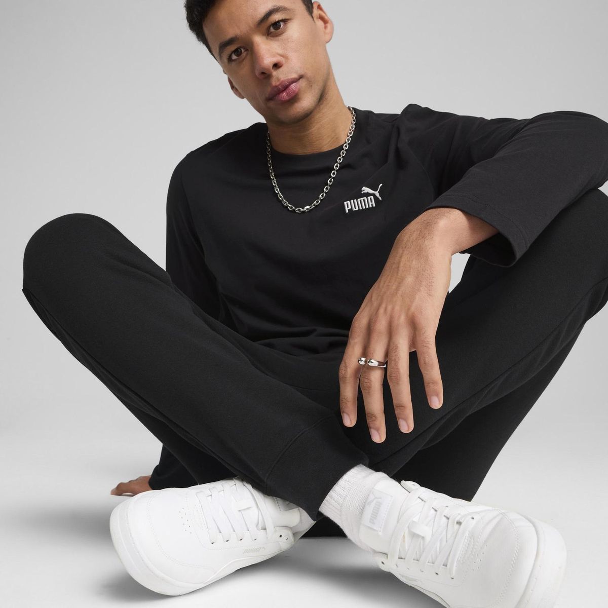 PUMA - Pantalón Deportivo Hombre Ess No. 1 Logo Slim Sweatpants Fl Cl