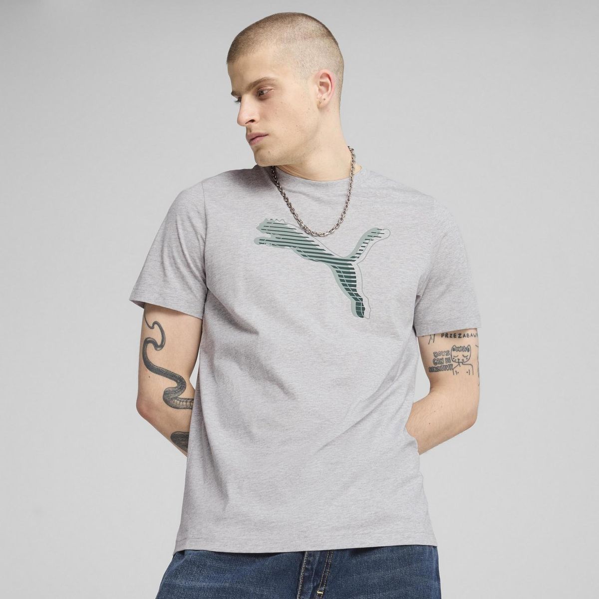 PUMA - Polo Deportivo Hombre Graphics Puma Logo Tee