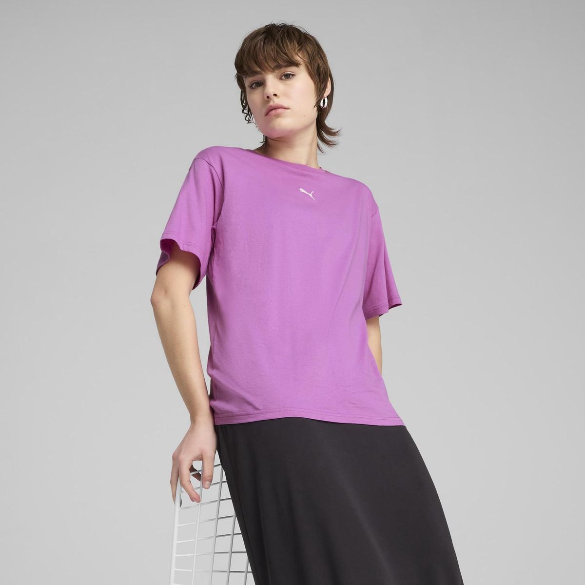PUMA - Polo Deportivo Mujer Ess Puma Logo Relaxed Tee