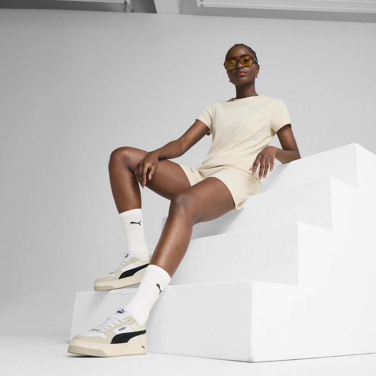 PUMA - Polo Deportivo Mujer Ess Elevated Rib Tee