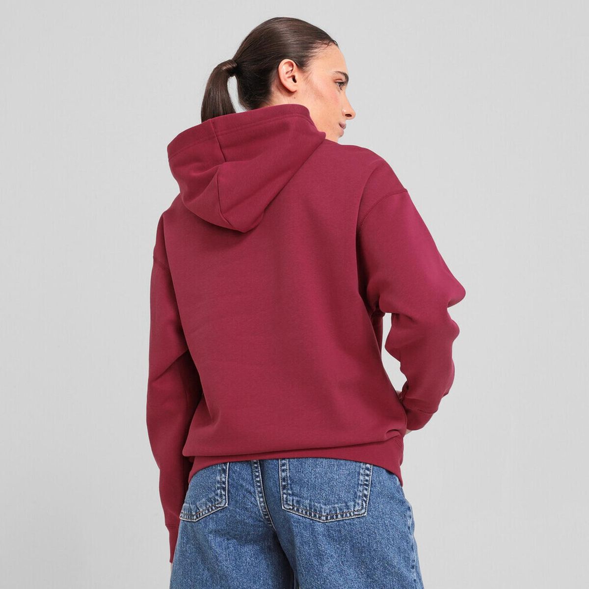 PUMA - Polera Deportiva Mujer Wardrobe Ess Suede Hoodie Fl