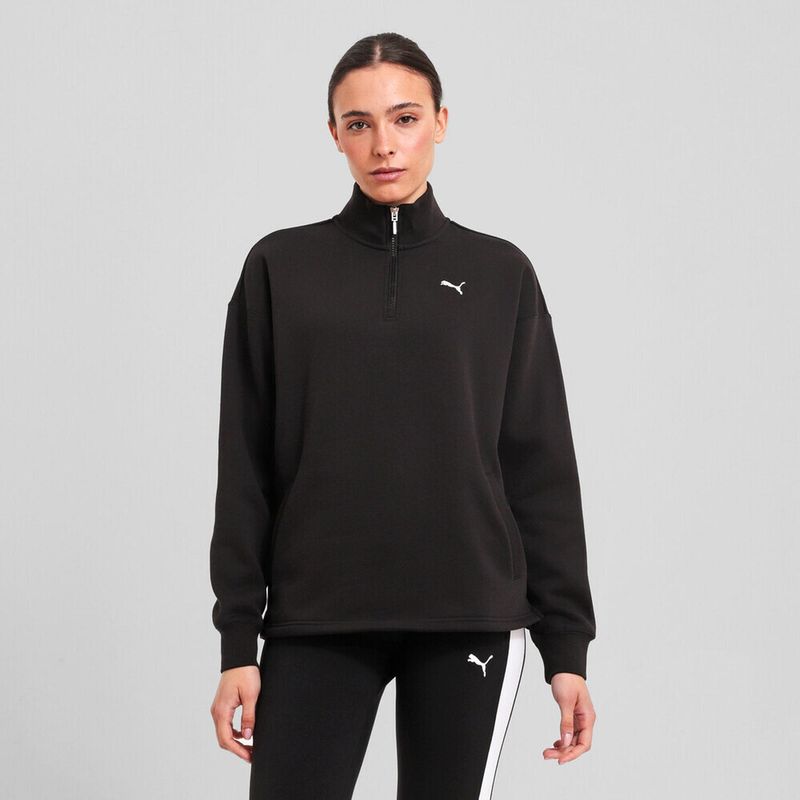 PUMA - Polera Deportiva Mujer Ess Elevated Half Zip Fl