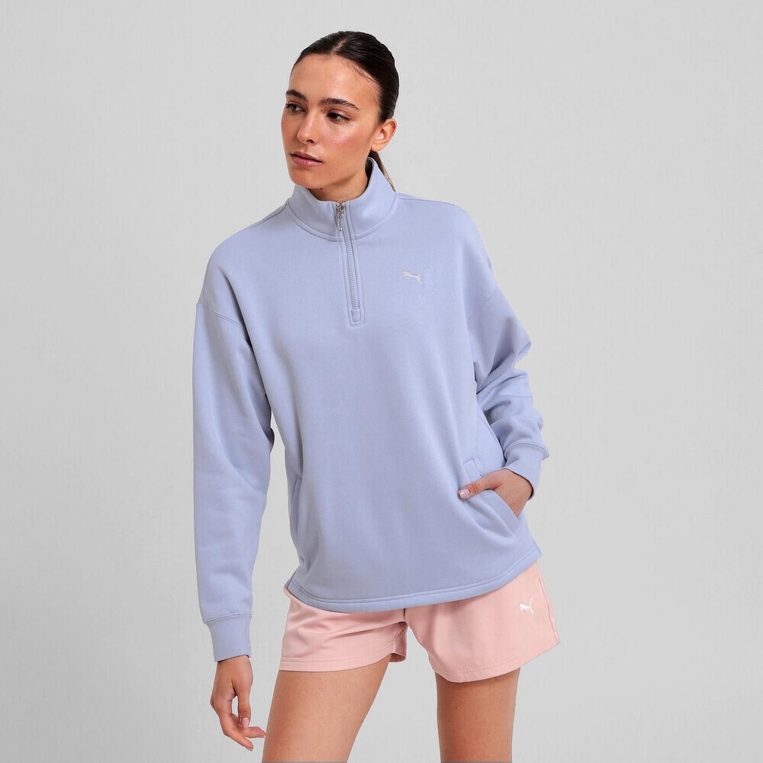 Polera Deportiva Mujer Ess Elevated Half Zip Fl PUMA