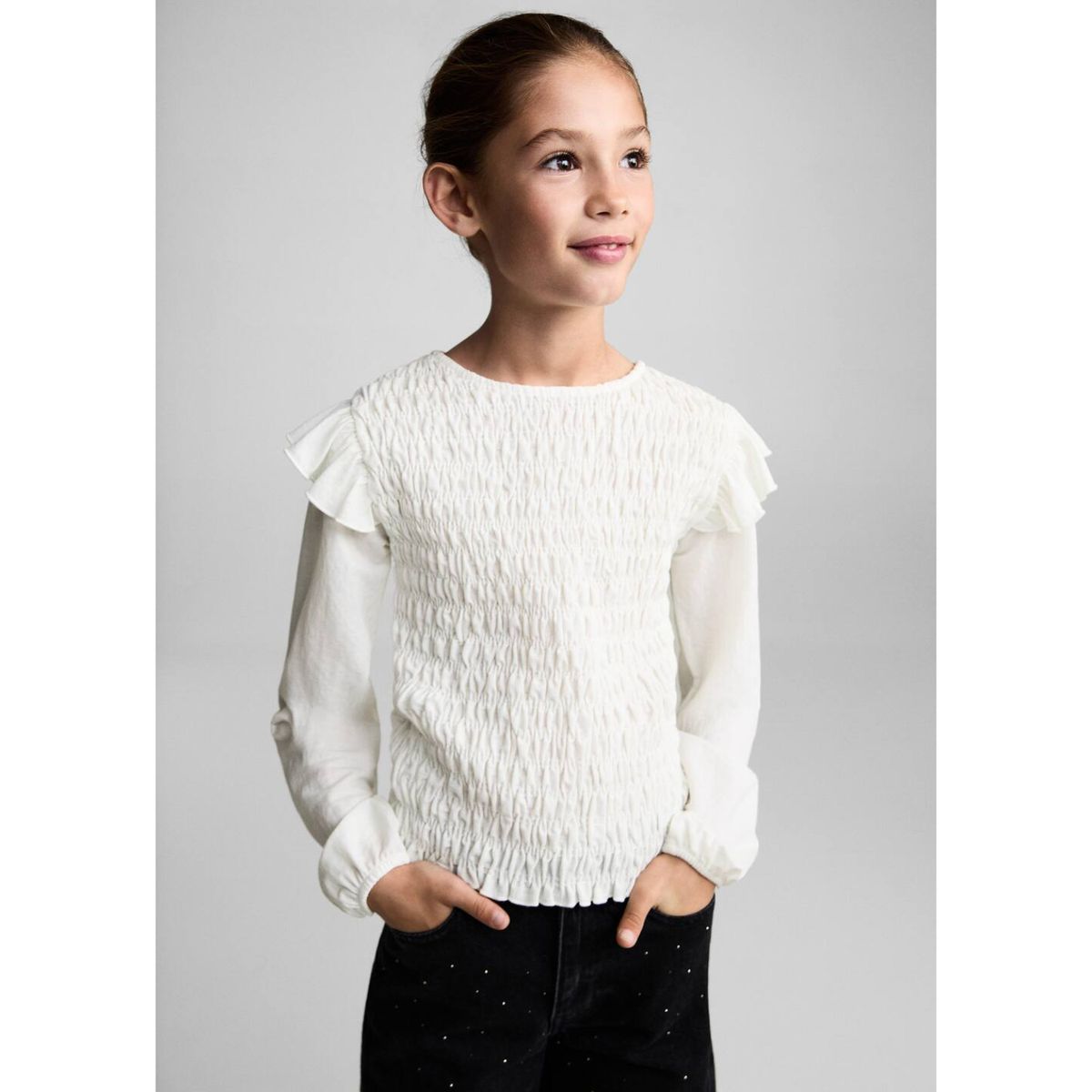 MANGO KIDS - Blusa Manga Larga Niña Mango Kids