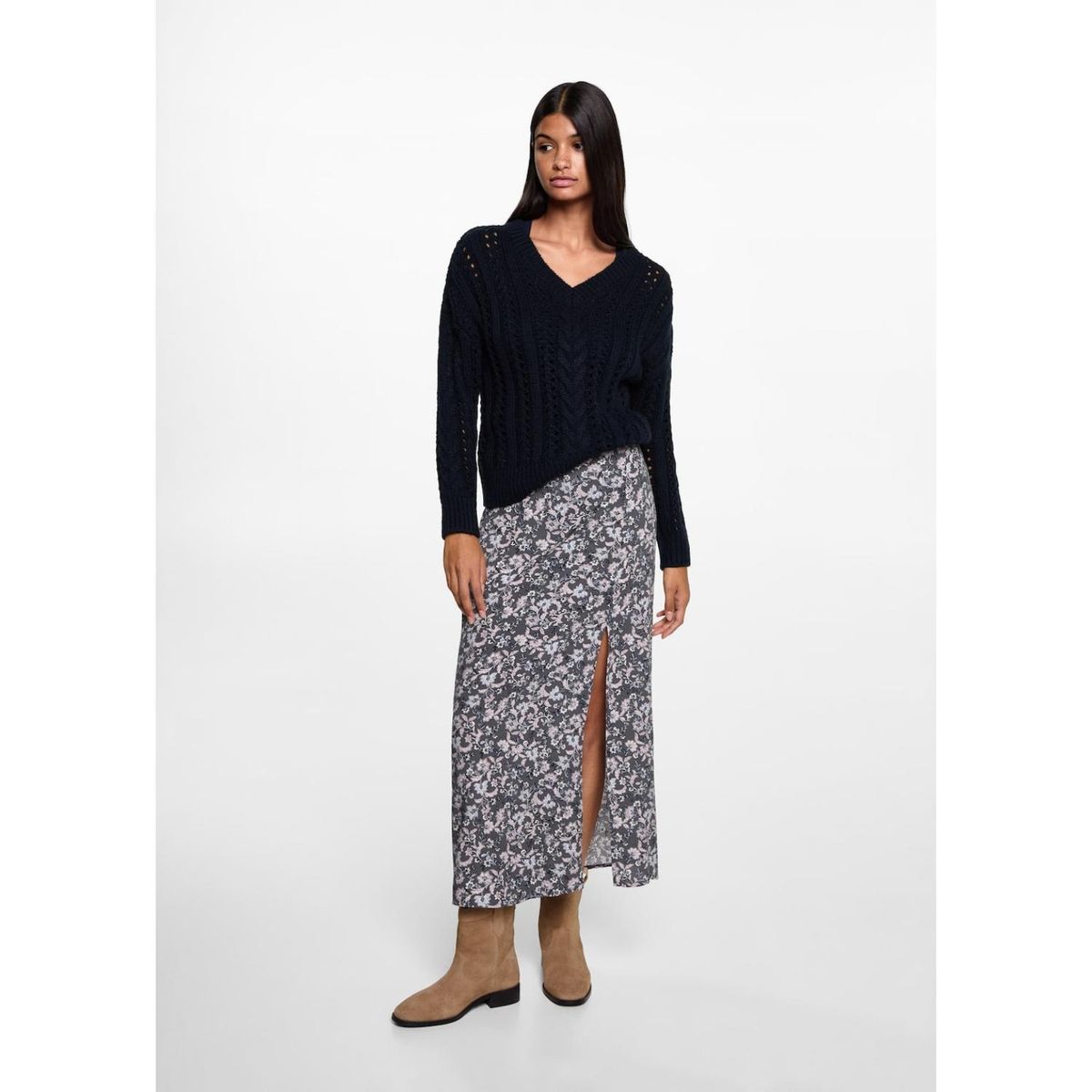 MANGO TEEN - Falda Larga Casual Mujer Mango Teen