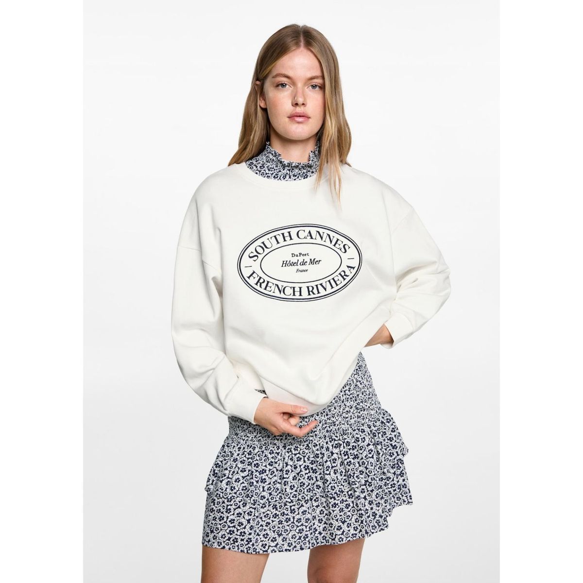 MANGO TEEN - Polera 100% Algodón Mujer Mango Teen