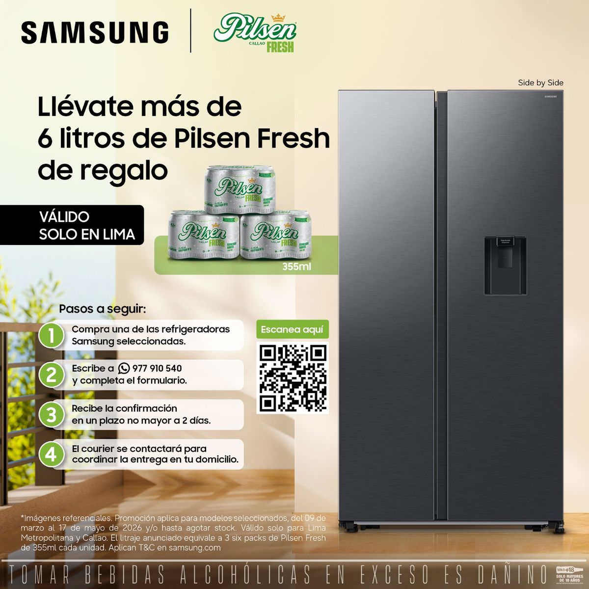 SAMSUNG - Refrigeradora  560L All Around Cooling Negra RS57DG4100B4