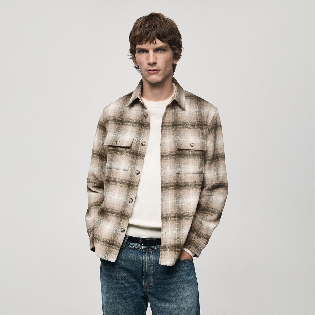 MANGO - Sobrecamisa Casual Hombre Mango