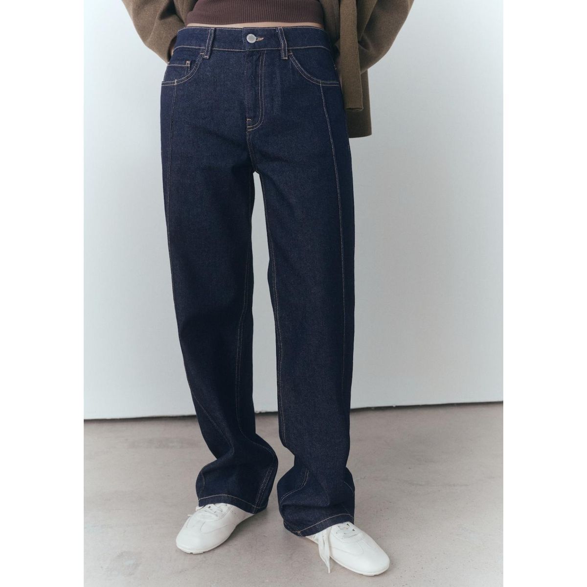 MANGO - Jean Straight Tiro Alto Mujer Mango