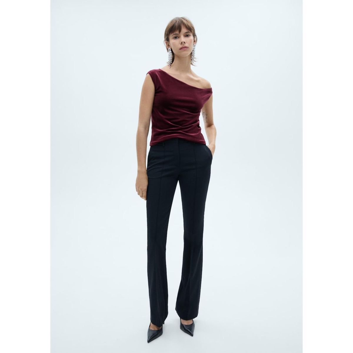 MANGO - Top Sin Mangas Casual Mujer Mango