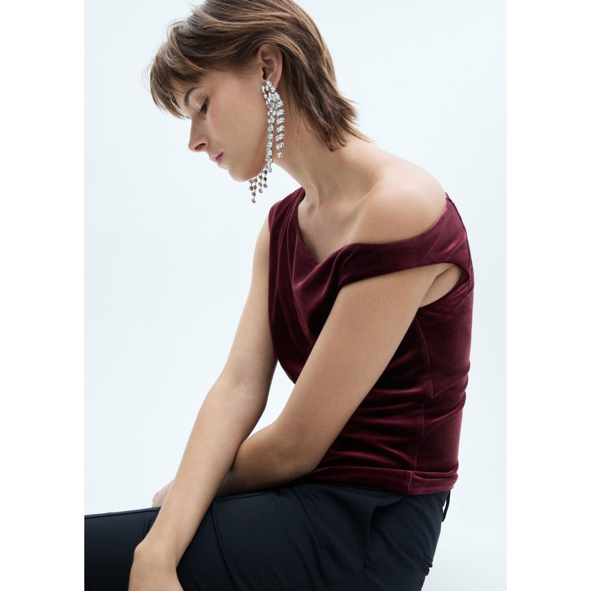 MANGO - Top Sin Mangas Casual Mujer Mango