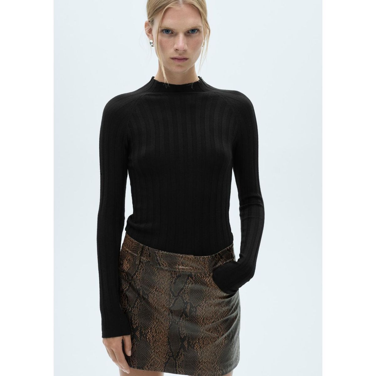 MANGO - Falda Corta Casual Mujer Mango