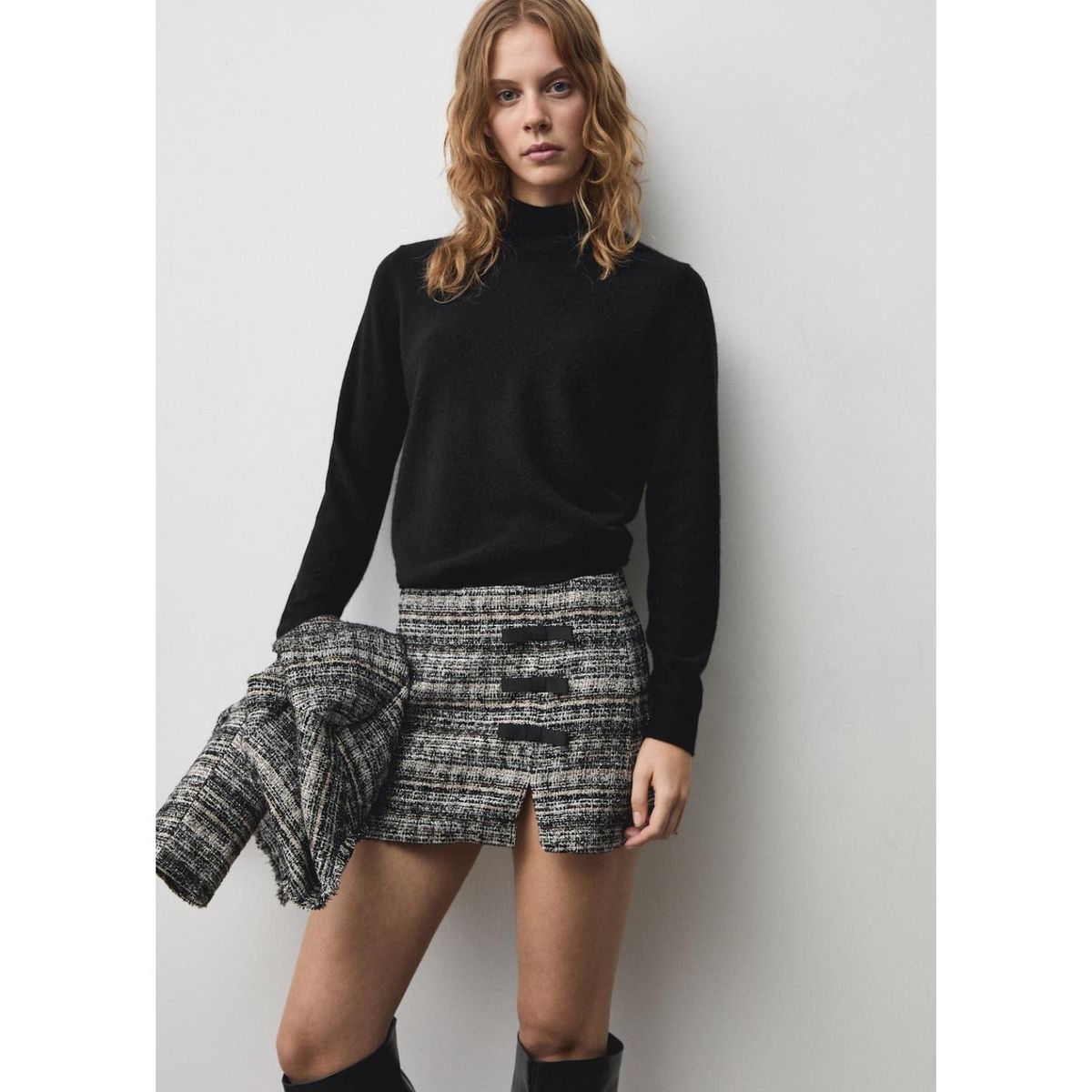 MANGO - Falda Corta Casual Mujer Mango