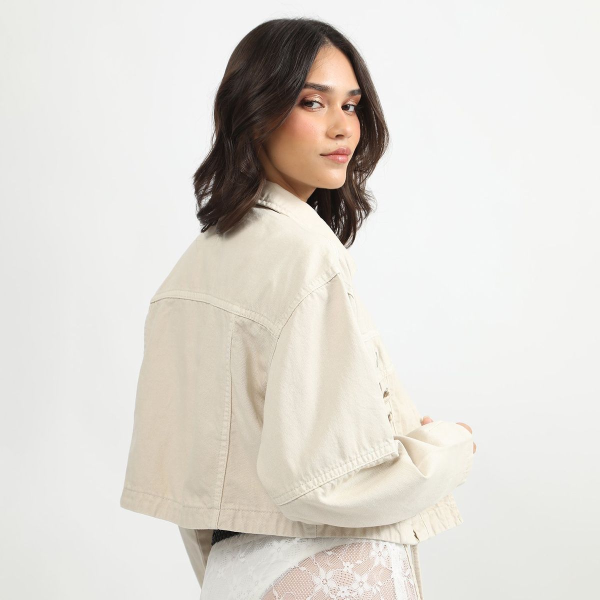 SYBILLA - Casaca Casual 100% Algodón Mujer Sybilla