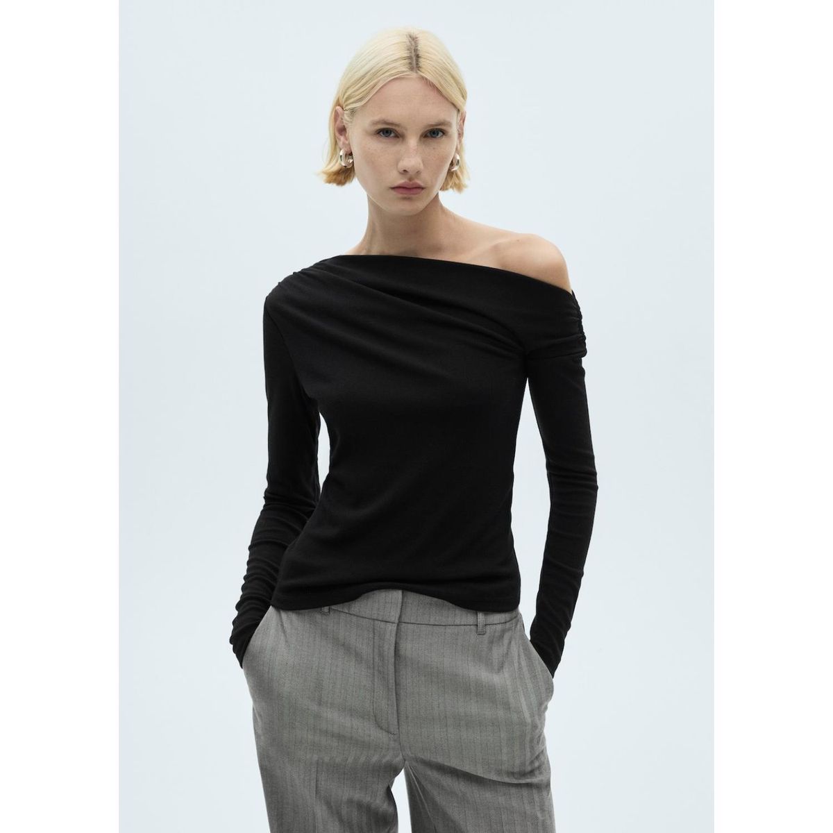 MANGO - Polo Manga Larga Casual Mujer Mango