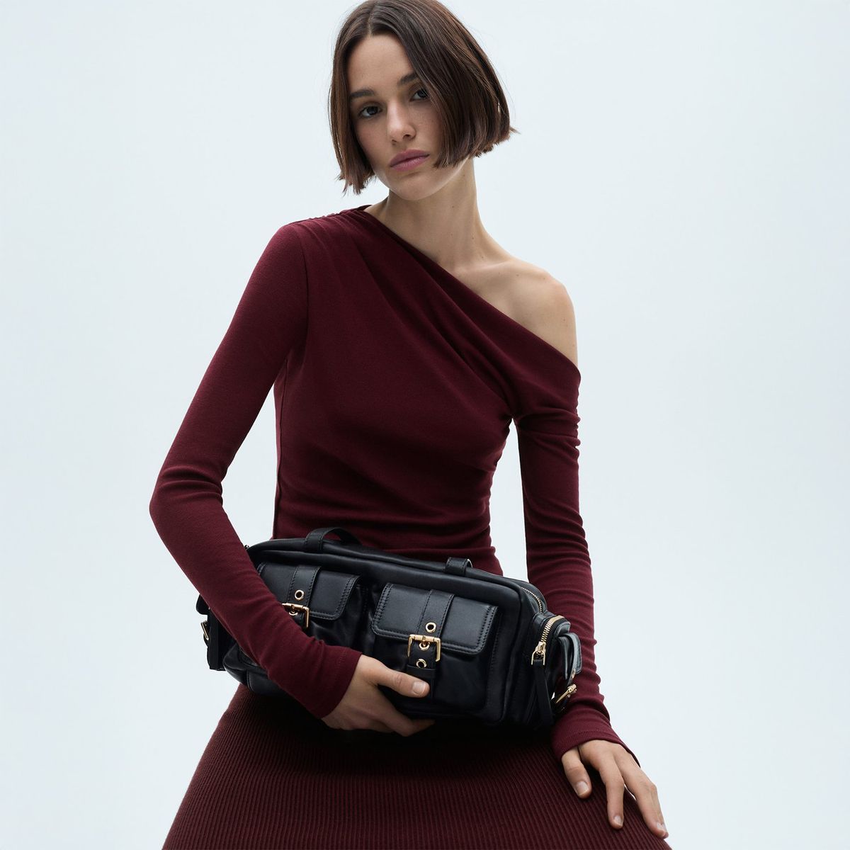 MANGO - Polo Manga Larga Casual Mujer Mango