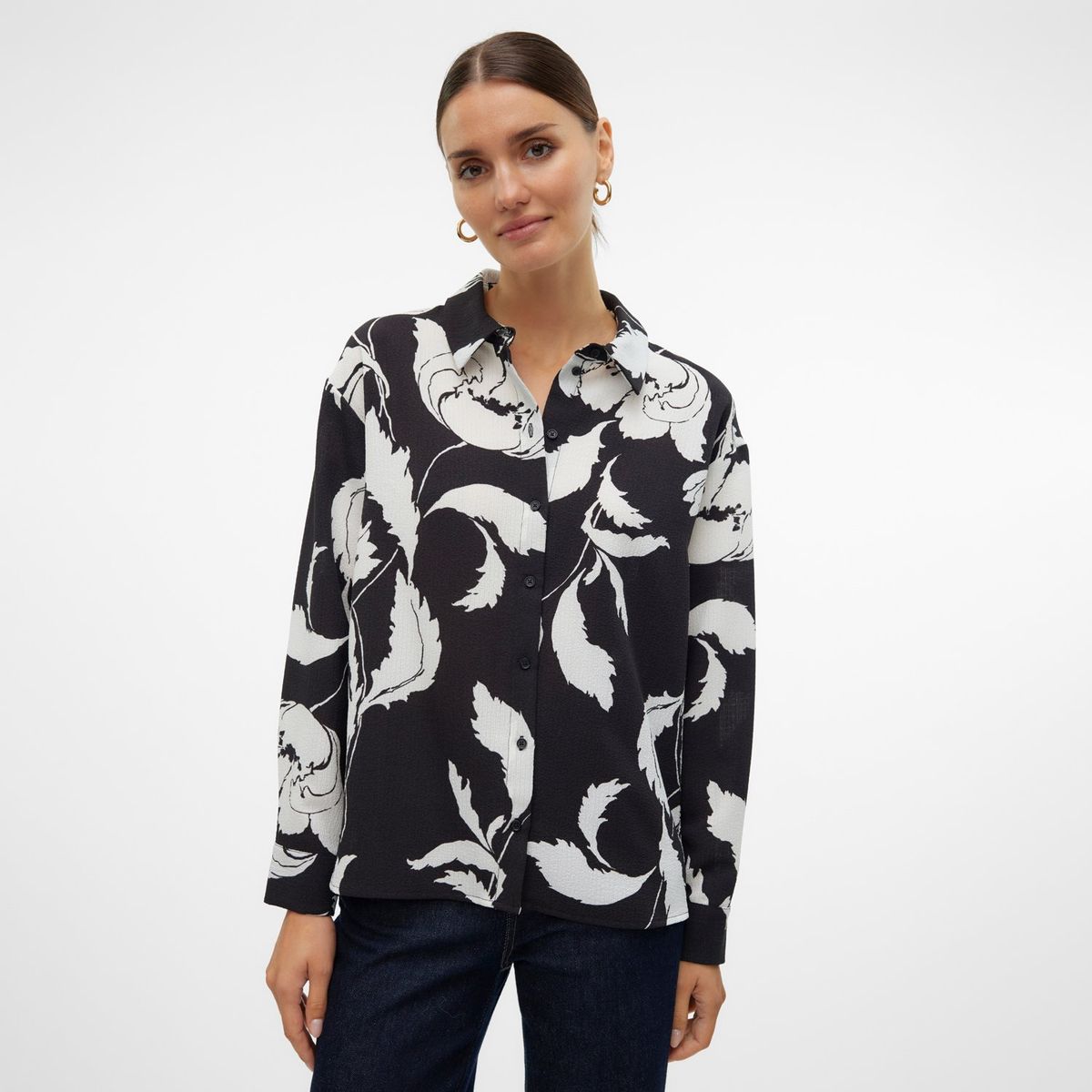 VERO MODA - Camisa Manga Casual Algodón Mujer Vero Moda