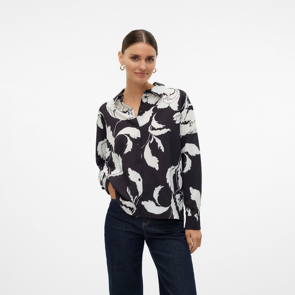 VERO MODA - Camisa Manga Casual Algodón Mujer Vero Moda