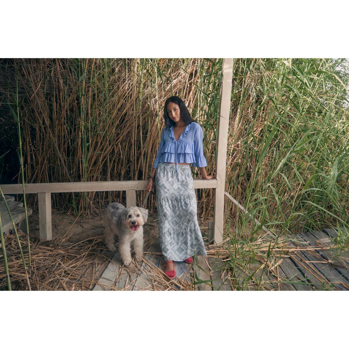 SYBILLA - Falda Larga Casual Mujer Sybilla