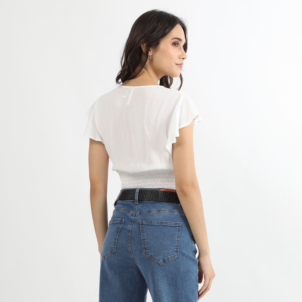 SYBILLA - Blusa Manga Corta Casual Mujer Sybilla