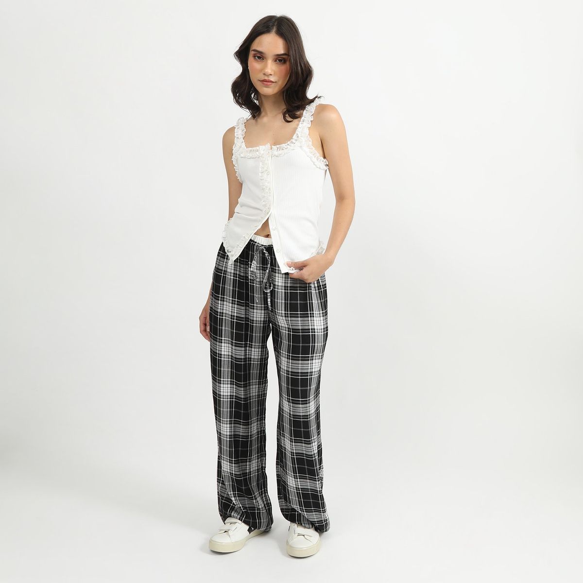 SYBILLA - Pantalón Palazzo Casual Mujer Sybilla