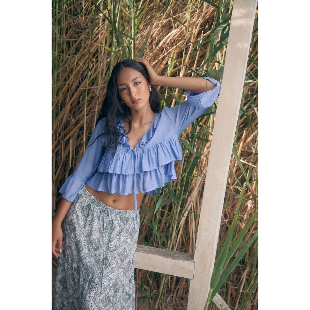 SYBILLA - Blusa Manga Larga Casual Mujer Sybilla