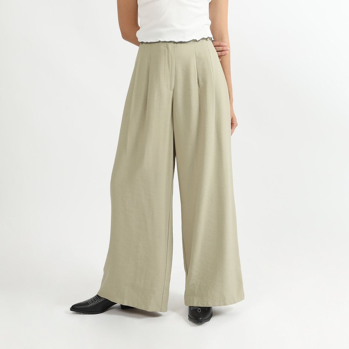 SYBILLA - Pantalón Recto Algodón Mujer Sybilla