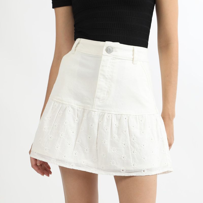 SYBILLA - Falda Corta Algodón Mujer Sybilla