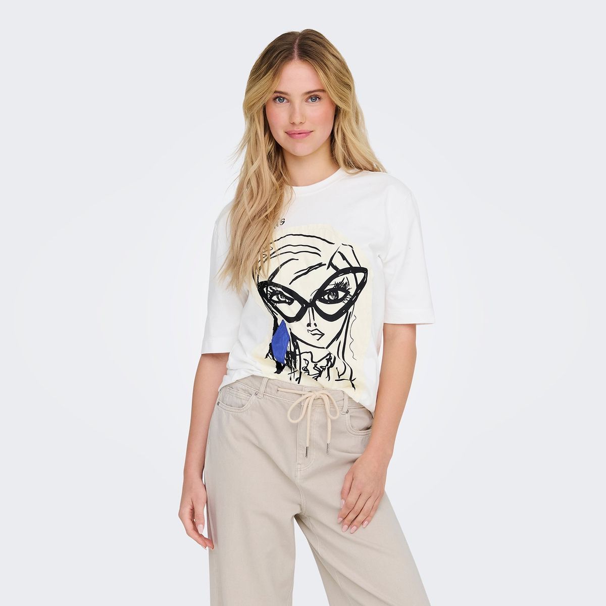 ONLY - Blusa Manga Larga 100% Algodón Mujer Only