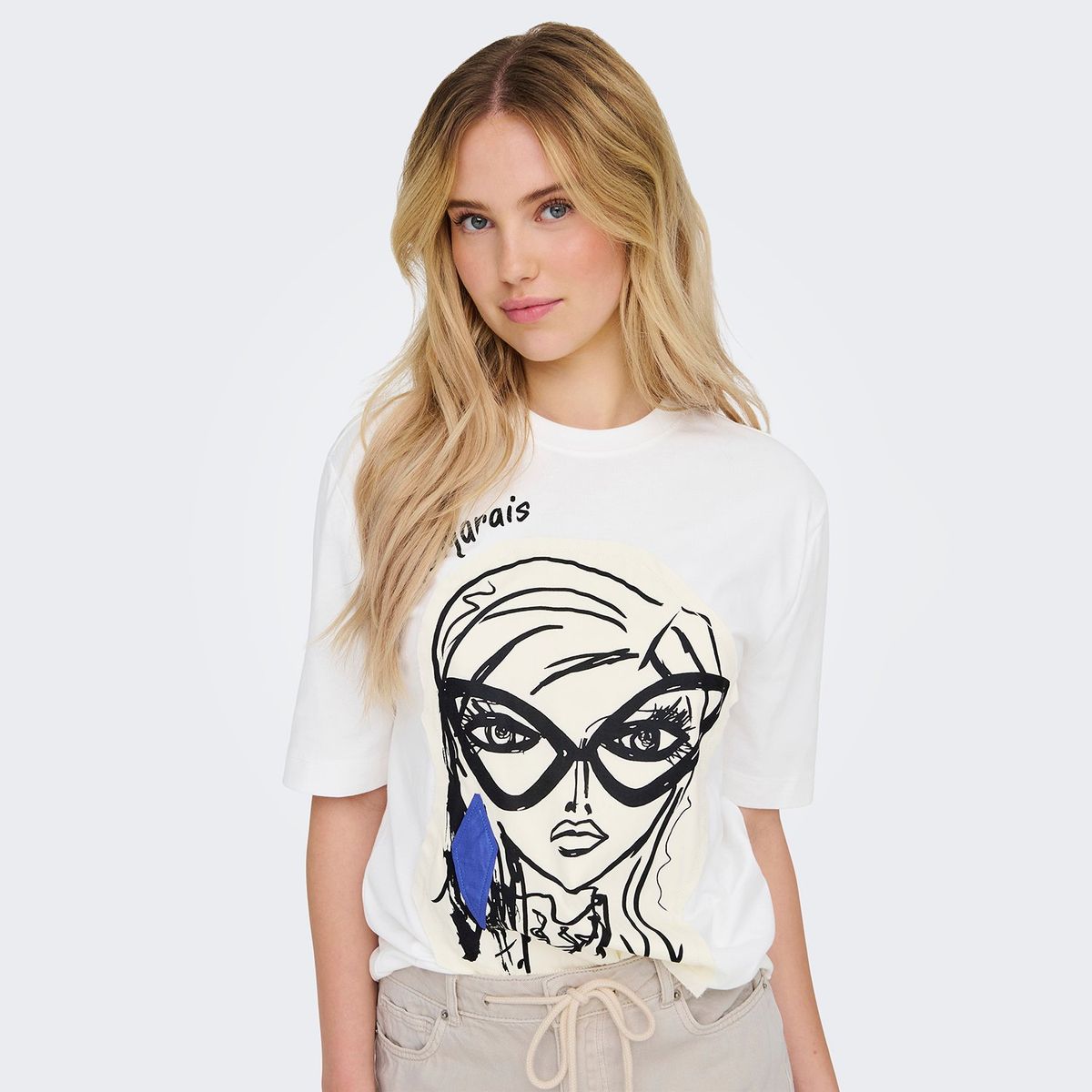 ONLY - Blusa Manga Larga 100% Algodón Mujer Only