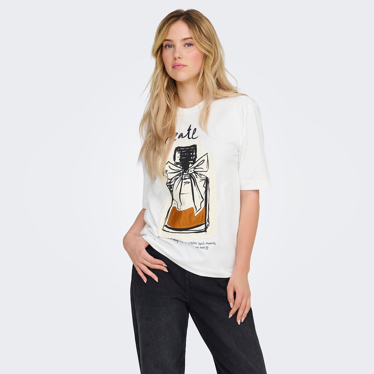 ONLY - Blusa Manga Larga 100% Algodón Mujer Only