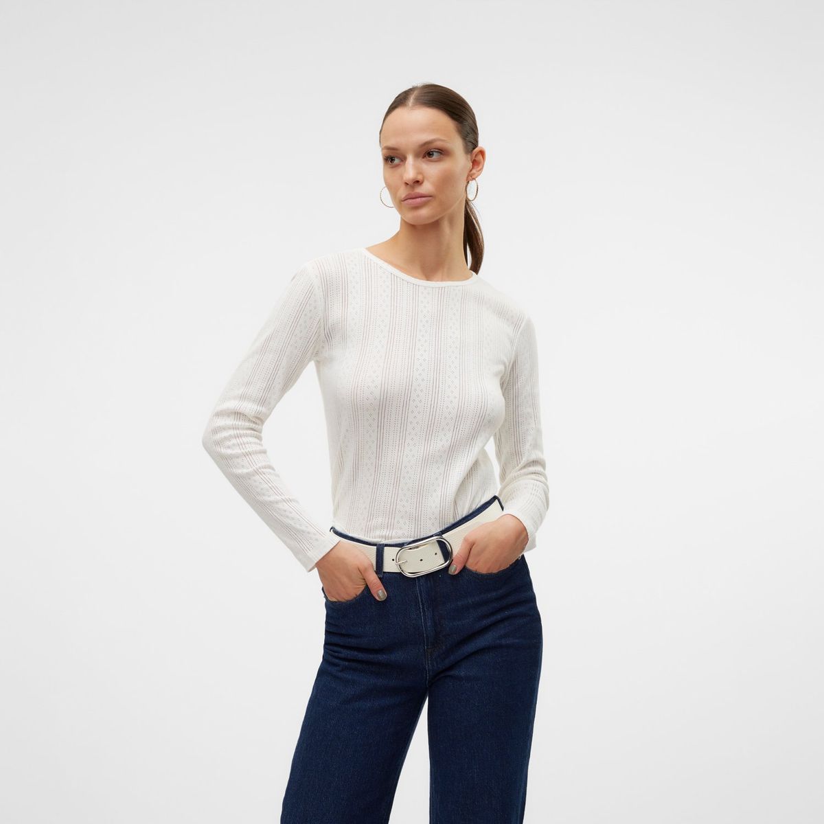 VERO MODA - Polo Manga Larga 100% Algodón Mujer Vero Moda