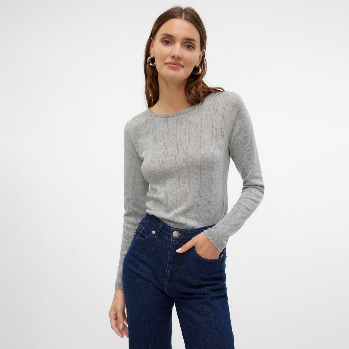 VERO MODA - Polo Manga Larga 100% Algodón Mujer Vero Moda