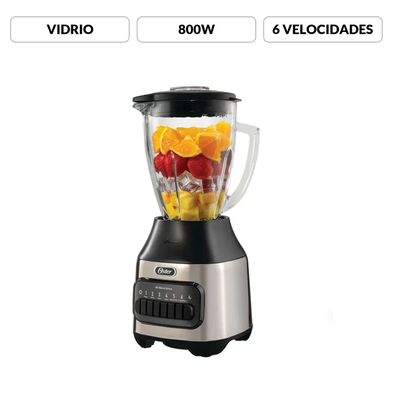 Licuadora Oster Velocidades Y Vaso De Vidrio OSTER