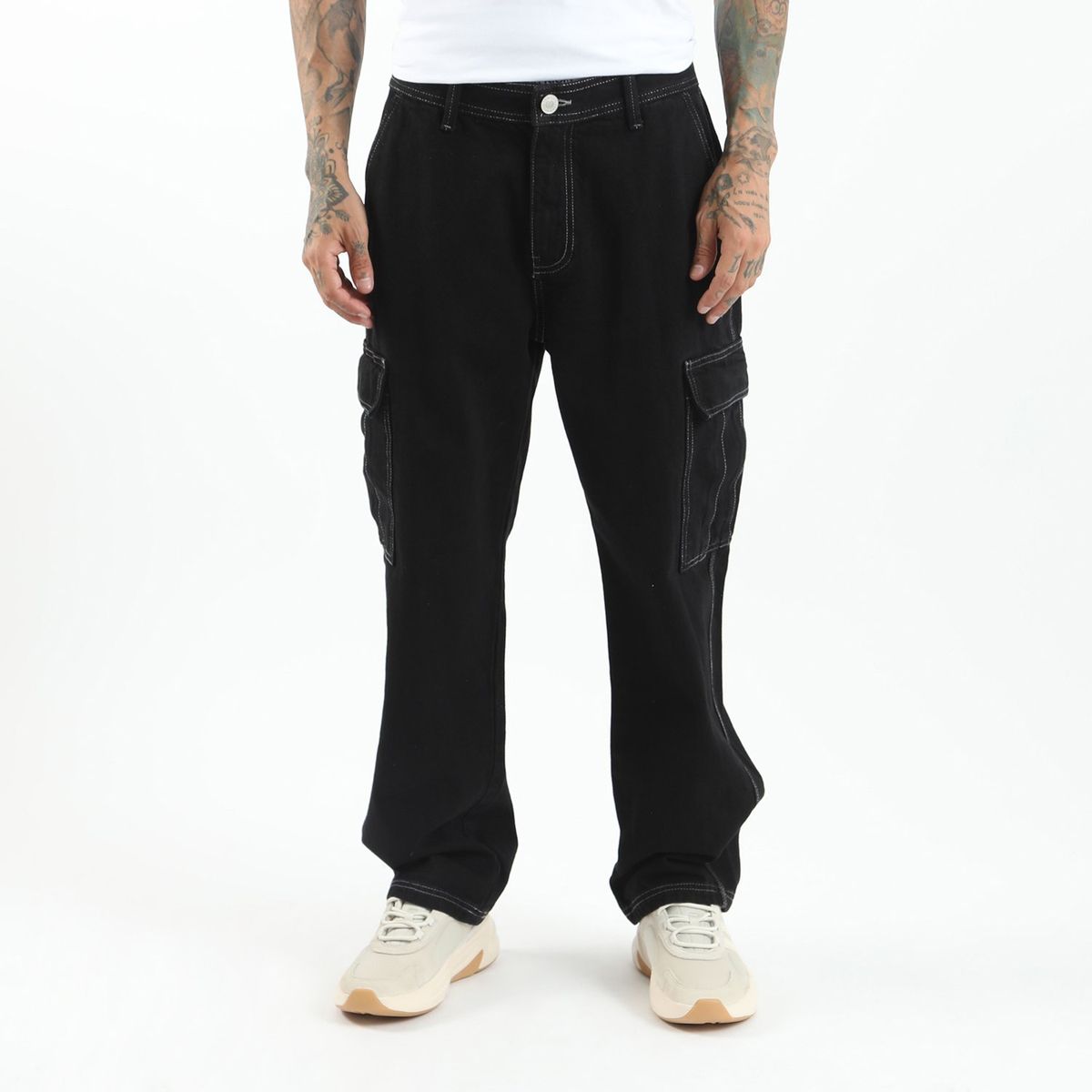 BEARCLIFF - Jean Cargo 100% Algodón Hombre Bearcliff