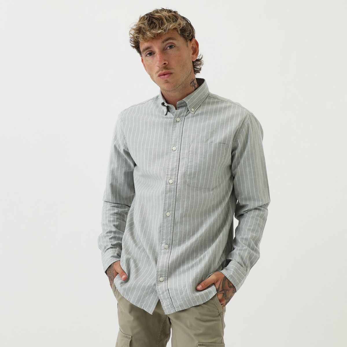 JACK&JONES - Camisa Manga Larga Algodón Hombre Jack & Jones