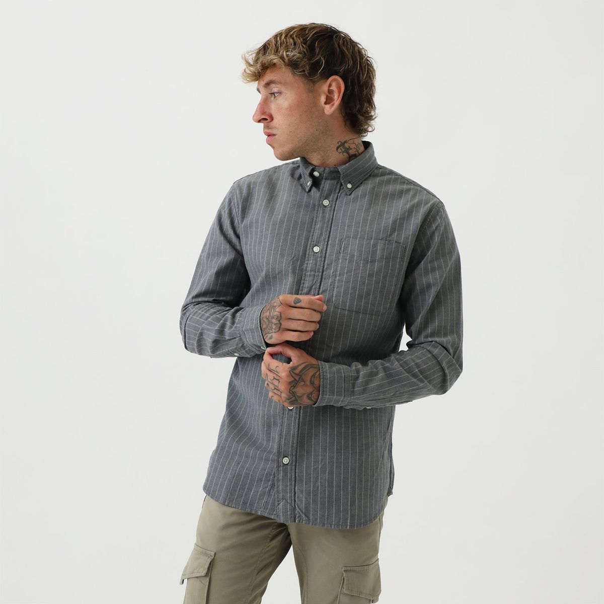 JACK&JONES - Camisa Manga Larga Algodón Hombre Jack & Jones