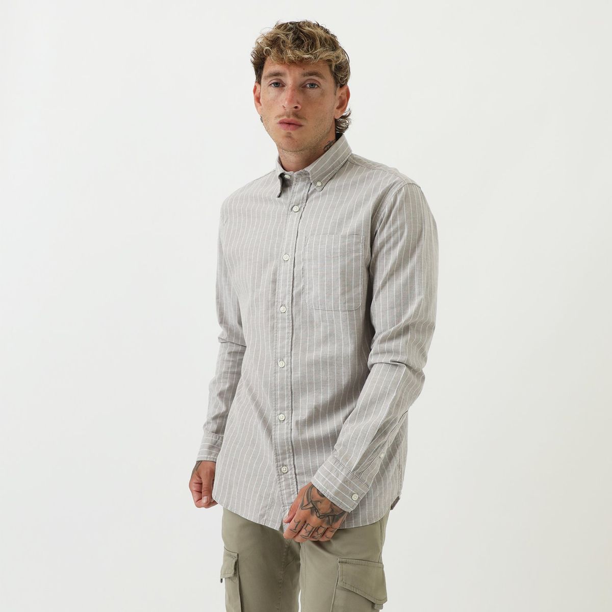 JACK&JONES - Camisa Manga Larga Algodón Hombre Jack & Jones