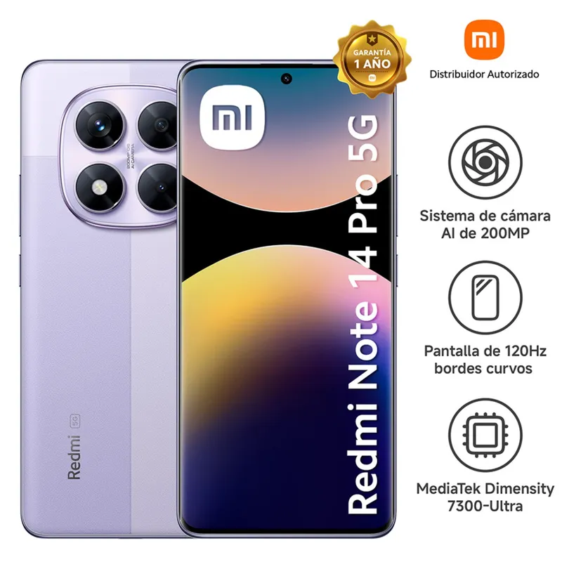 XIAOMI - Celular Redmi Note 14 Pro 5G 8GB + 256GB